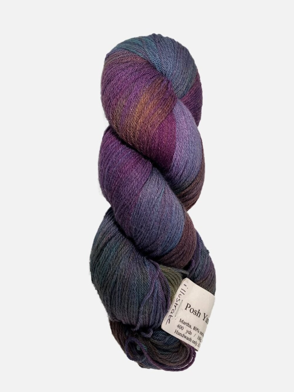 Posh Yarn UK Martha Sock color "illustrate" Merino Cashmere Nylon 440 yds 100 g